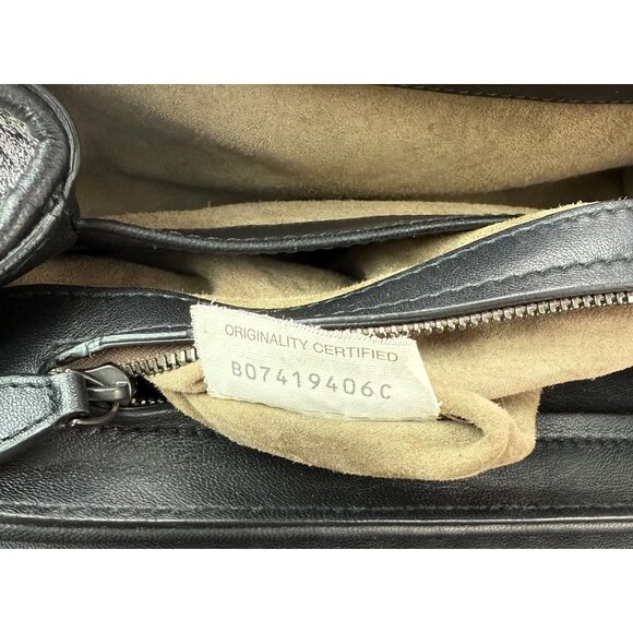 Bottega Veneta Metallic Wool Woven Patent Ayers Olimpia Knot Silver Shoulder Bag - Picture 8 of 12